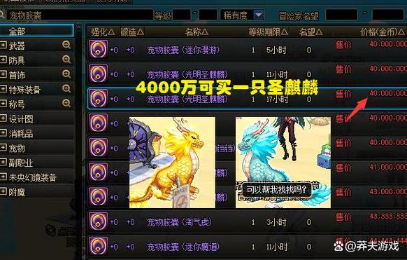 dnf拍卖行里比较好的宠物