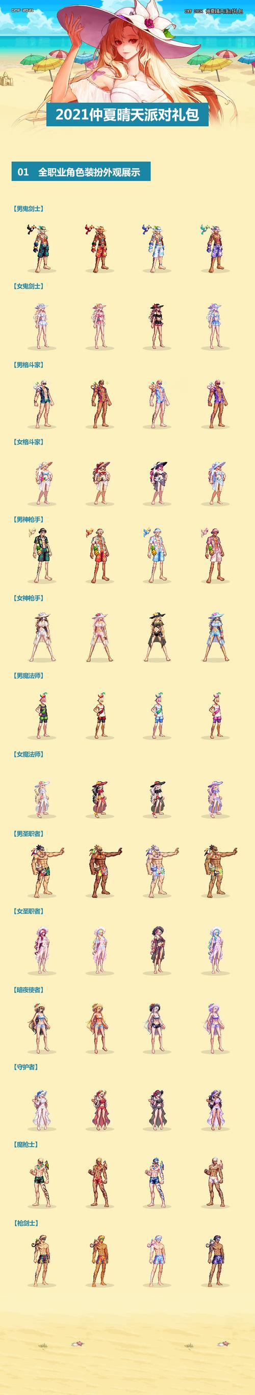 dnf夏日套装大全dnf所有夏日套时装外观