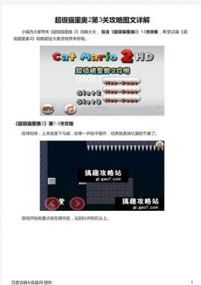 猫里奥经典攻略:[2]第三关后部分