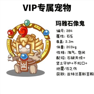 洛克王国VIP在迷之岛可以兑换到哪些宠物