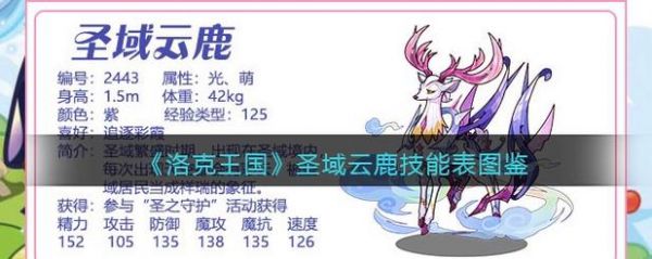 洛克王国圣域云鹿怎么获得_洛克王国圣域云鹿获取方法